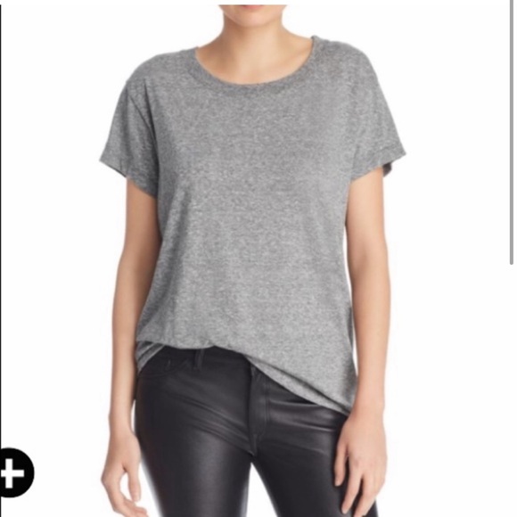 Current/Elliott Heather Oversized Grey Jersey High Low Tee T-Shirt 1/Small - Picture 2 of 16